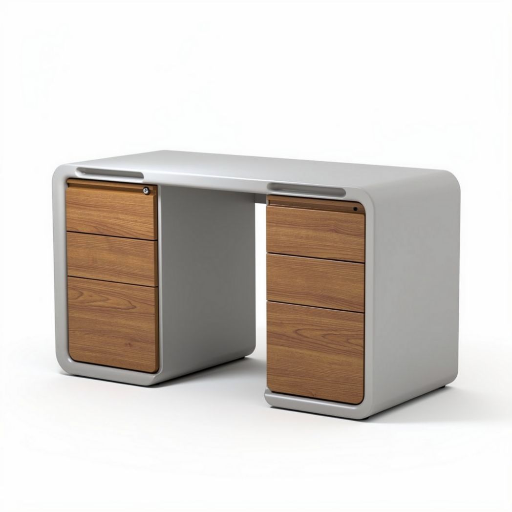 Scrivania moderna in legno e materiale composito per home office – 120 x 60 x 75 cm