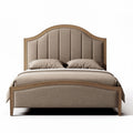 Letto matrimoniale in tessuto con testiera imbottita per camera da letto – 210 x 160 x 120 cm