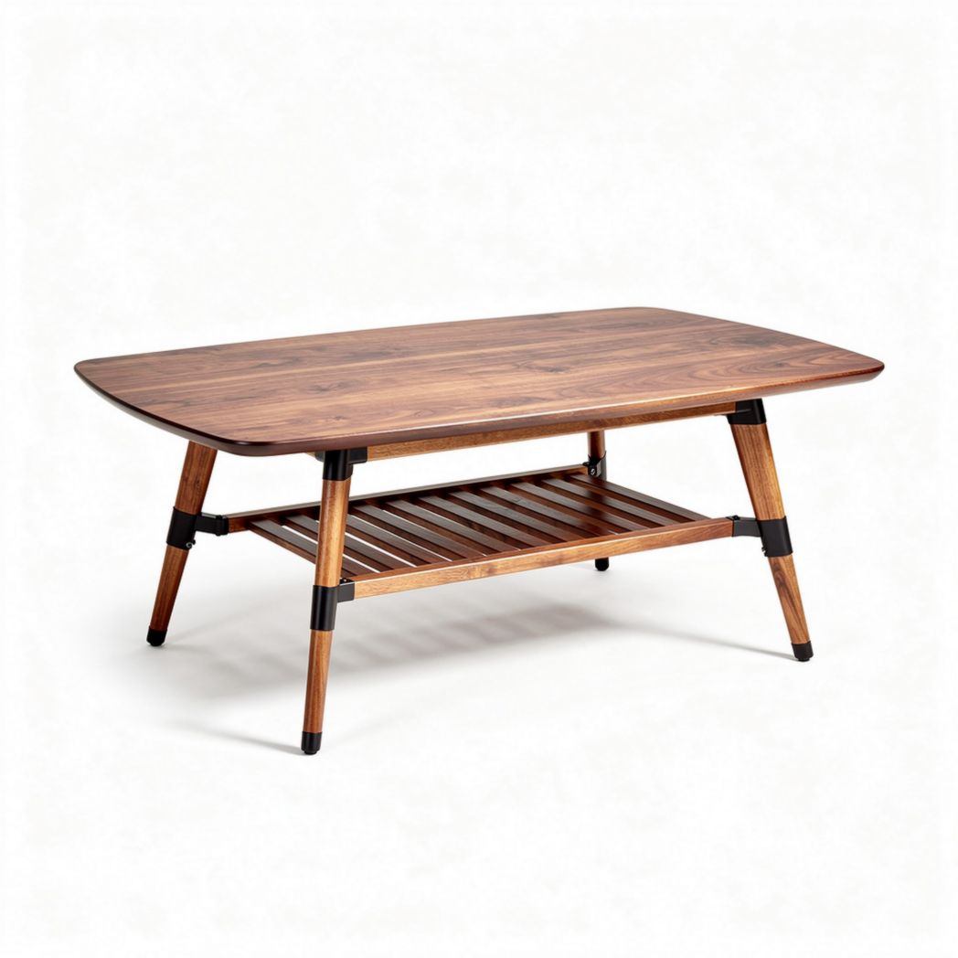 Tavolo da caffè in legno con ripiano inferiore – 120 x 60 x 45 cm