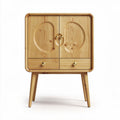 Mobile contenitore in legno per soggiorno con due ante e cassetti – 60 x 40 x 80 cm