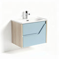 Mobile bagno sospeso in legno con lavabo integrato per bagno – 60 x 45 x 50 cm