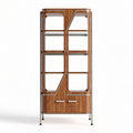 Vetrina in legno e metallo per esposizione – 80 x 40 x 180 cm